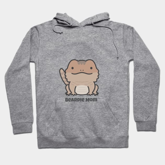 Brown Bearded Dragon Mom Hoodie by pbanddoodles